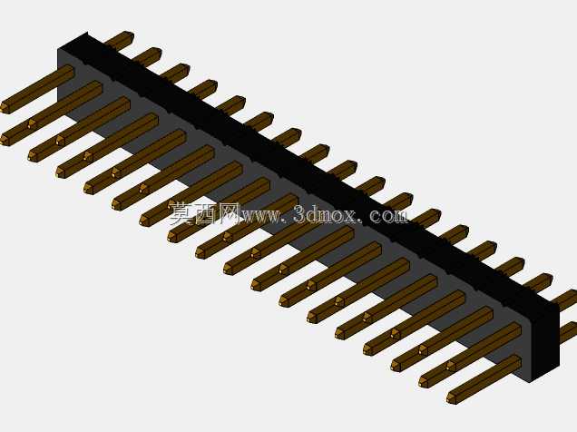 销头-外螺纹-双-2.54mm-不同的销编号