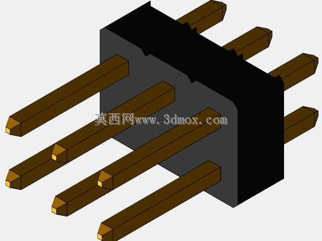 销头-外螺纹-双-2.54mm-不同的销编号