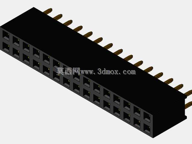 销头-内螺纹-双-2.54mm-不同的销编号