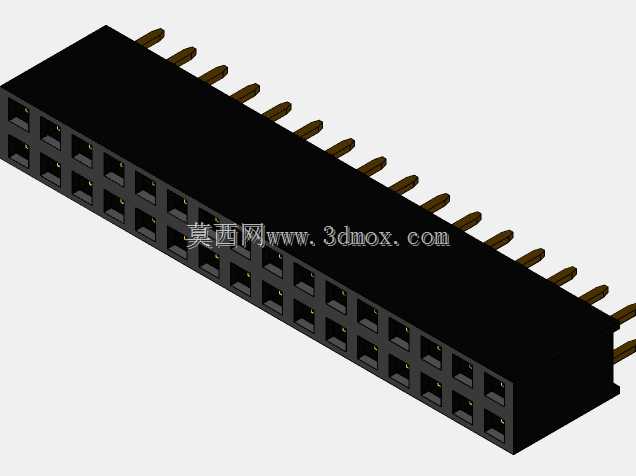 销头-内螺纹-双-2.54mm-不同的销编号