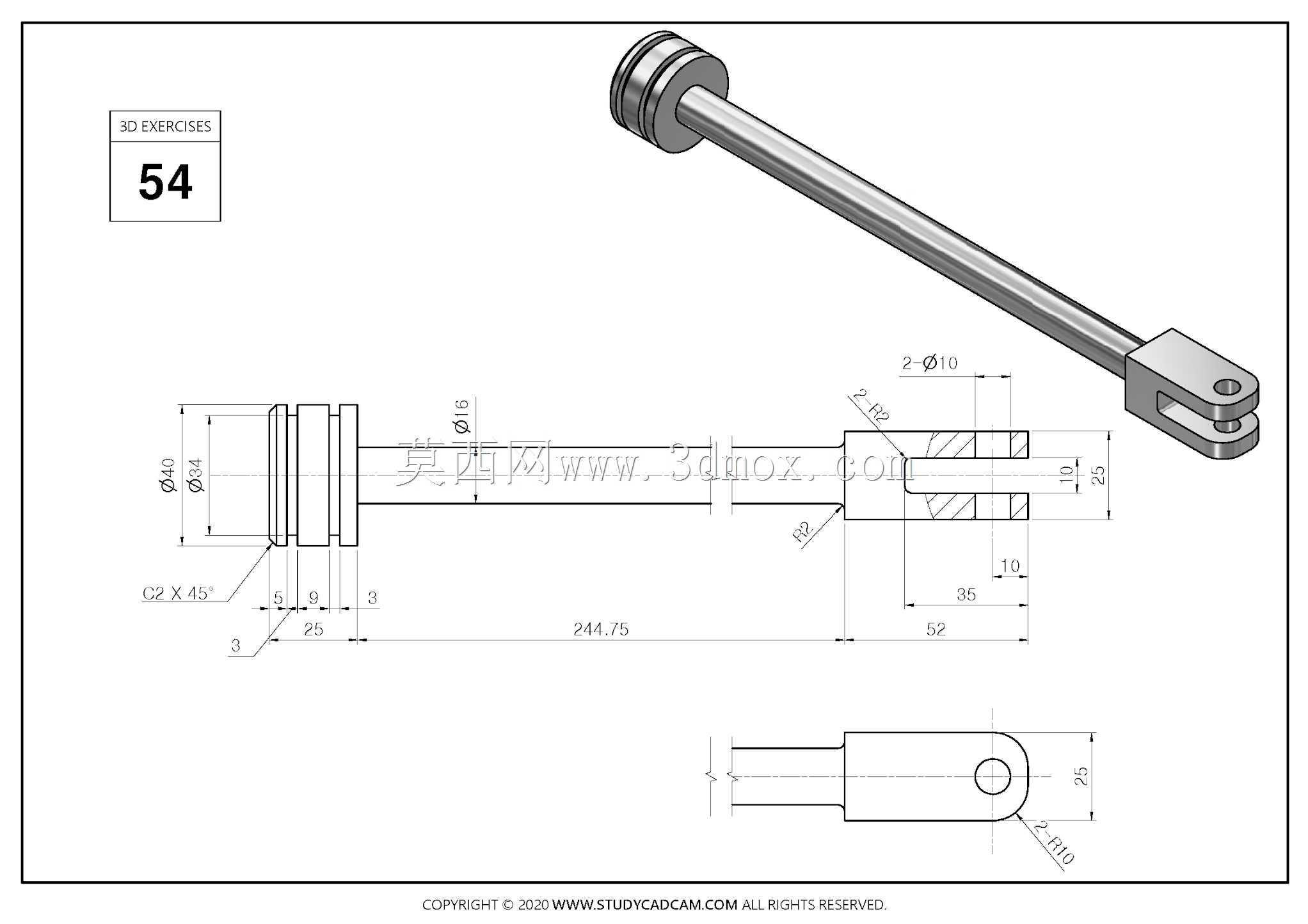 ѧϰcadcam CAD��ϰ54 Autodesk Inventor pro