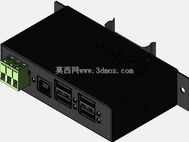 工业4端口USB 2.0带电源适配器的集线器,适用于PC-MAC