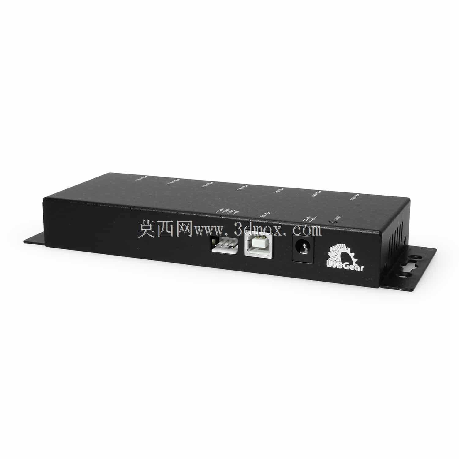 金属7端口USB 2.0供电超薄集线器,适用于带电源适配器的PC-MAC