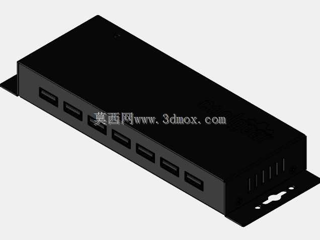 金属7端口USB 2.0供电超薄集线器,适用于带电源适配器的PC-MAC