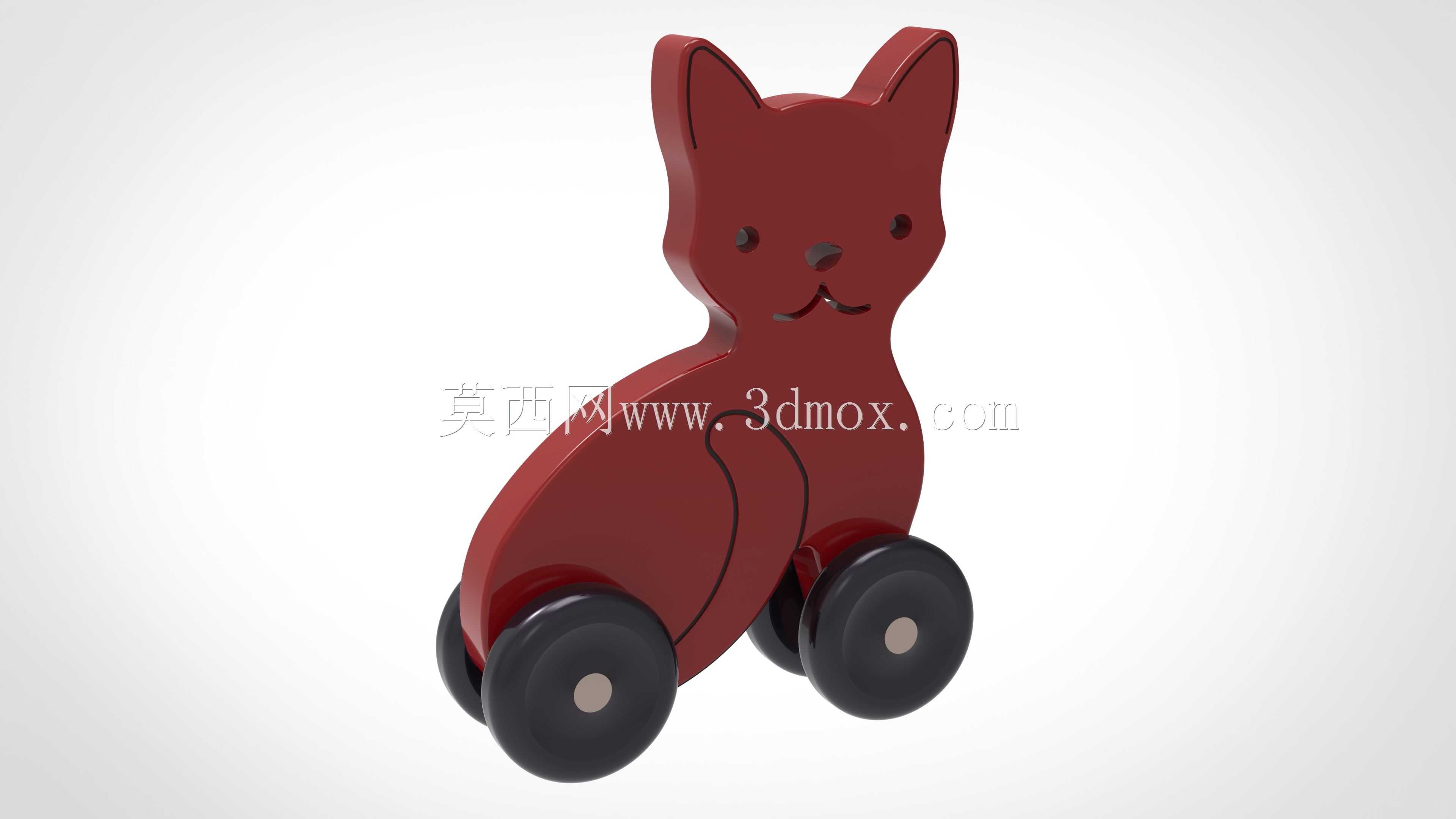 猫狗推玩具