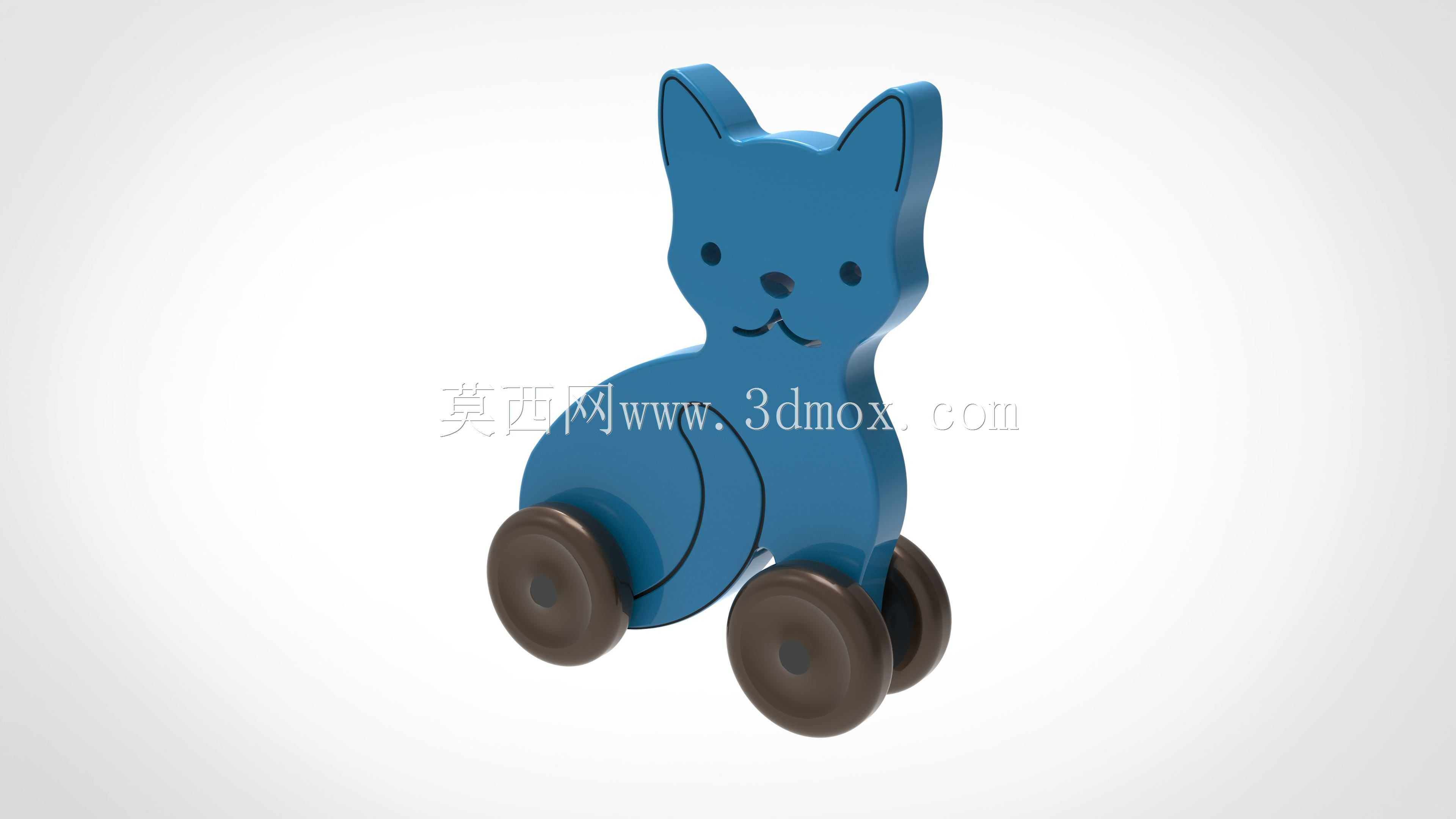 猫狗推玩具
