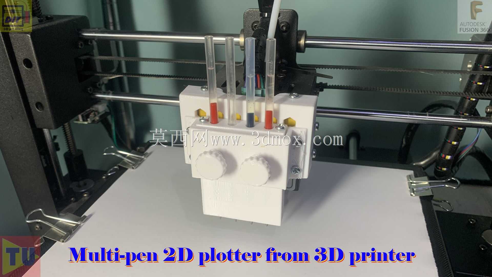 多笔2D绘图仪添加到3D打印机