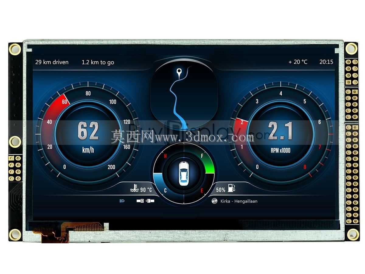 5英寸TFT LCD电容式触摸屏,带RA8875控制器800x480