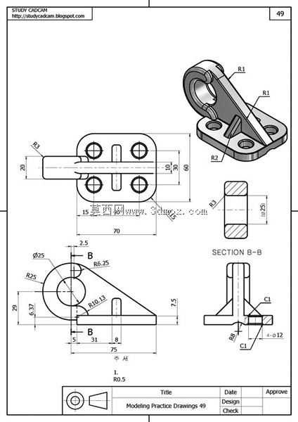 Studycadcam CAD��ϰ49 Autodesk Inventor pro