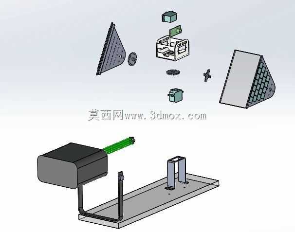 激光显示了伺服电机和arduino对光束的控制