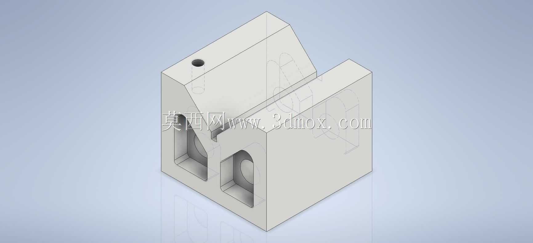 Studycadcam 3D��ϰ64��vee block 90�� Autodesk Inventor Pro