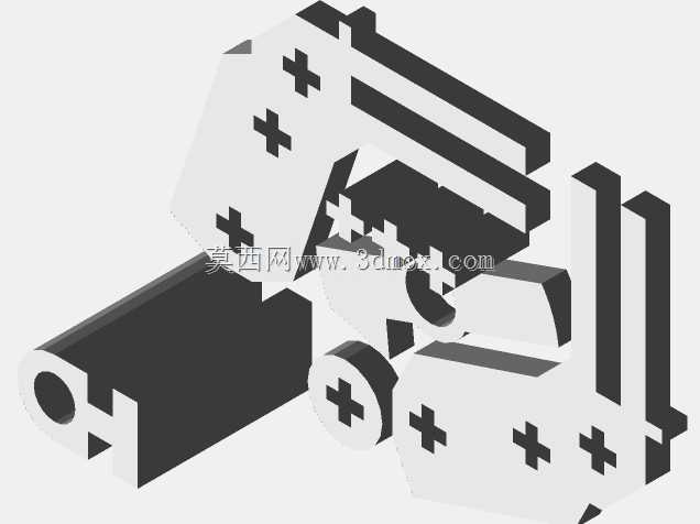 文明散弹枪手枪道具3d打印到位