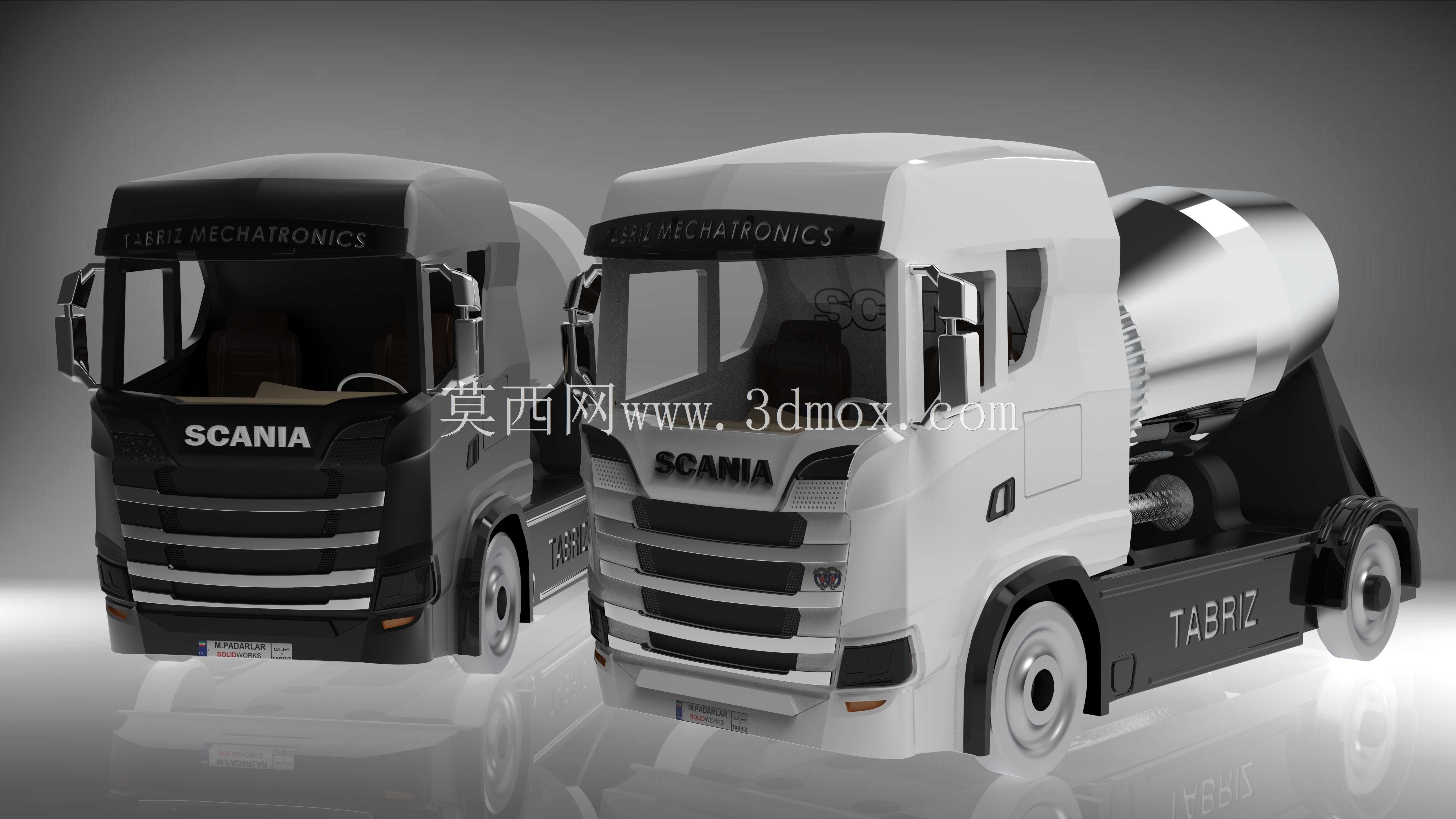 搅拌车SCANIA 3d打印、铣削、车削