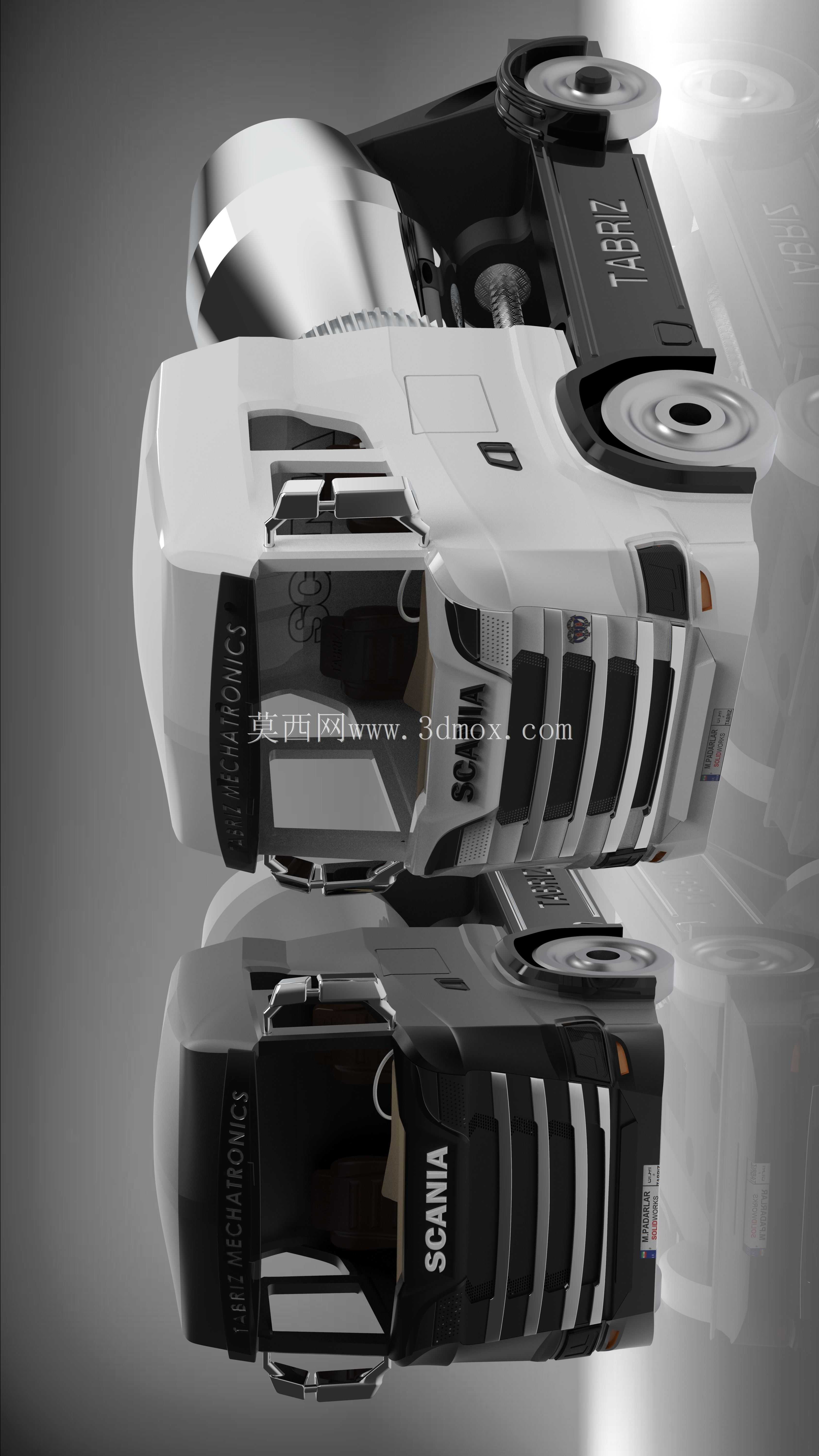搅拌车SCANIA 3d打印、铣削、车削