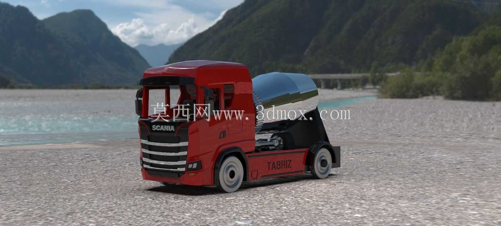 搅拌车SCANIA 3d打印、铣削、车削