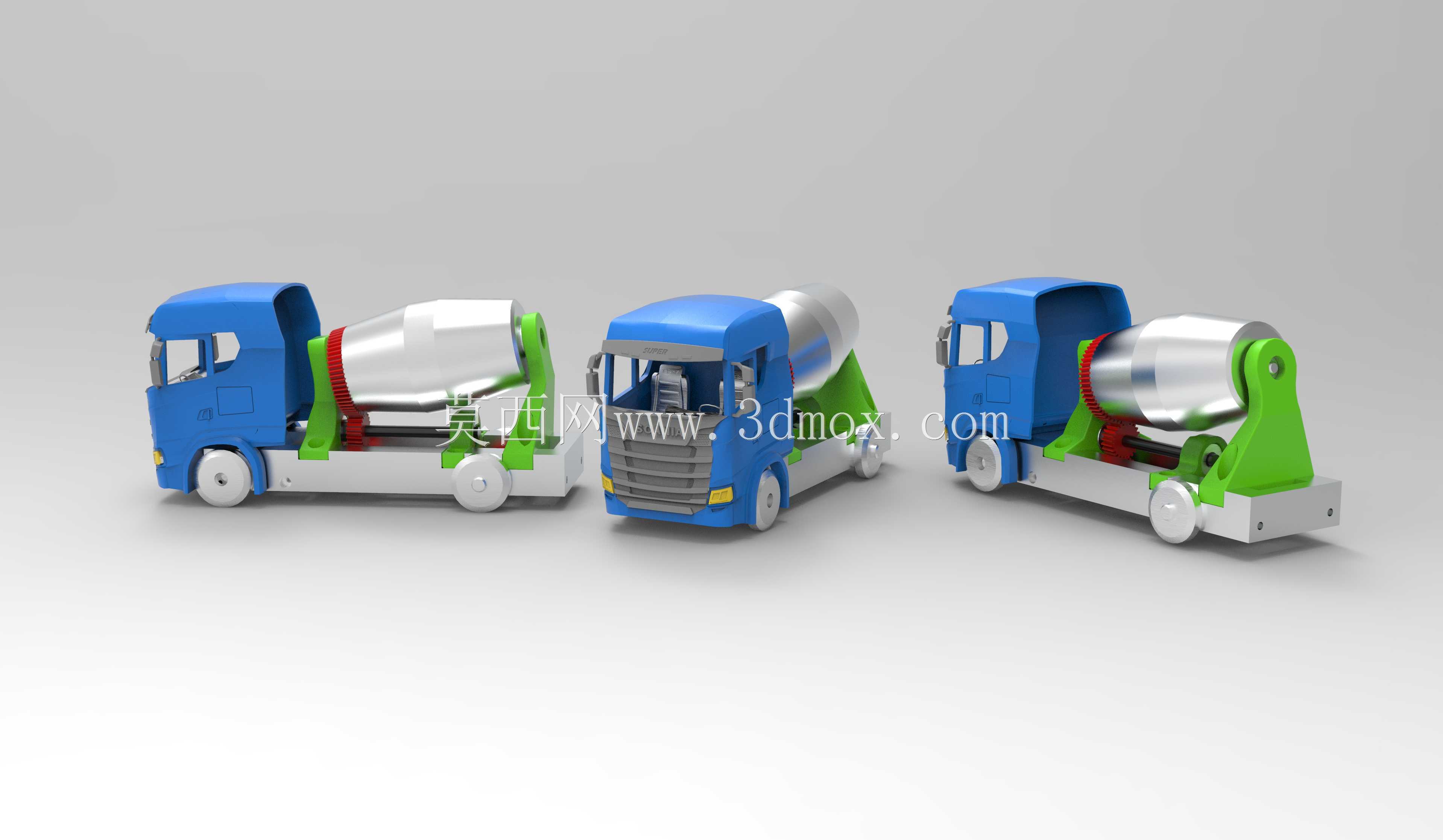 搅拌车SCANIA 3d打印、铣削、车削