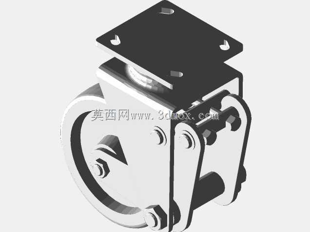 带减震器的脚轮总成
