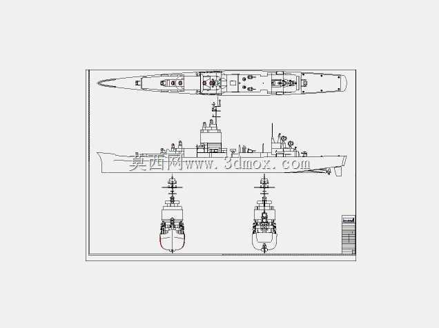 美国海军长滩号-1/200比例R/C模型