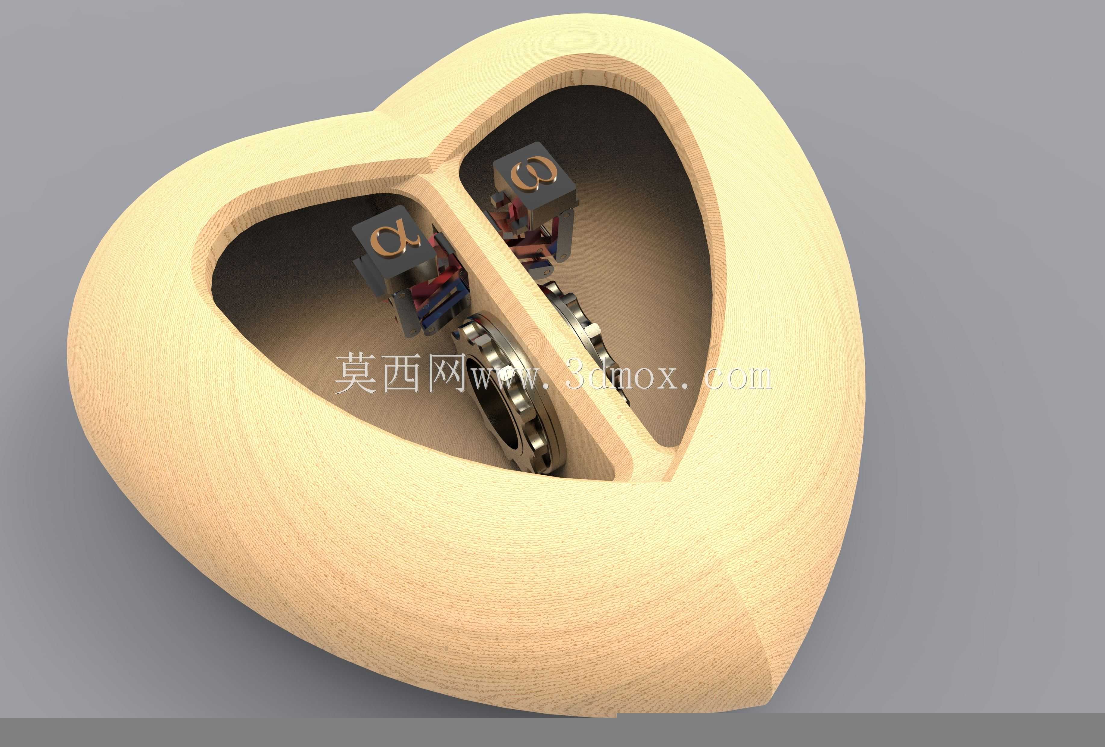 心形盒2.0,用于3D打印\u0026数控铣削
