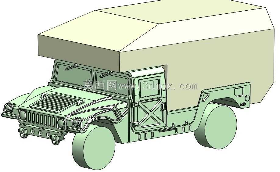 用于3D打印的Humvee救护车(比例1/48)