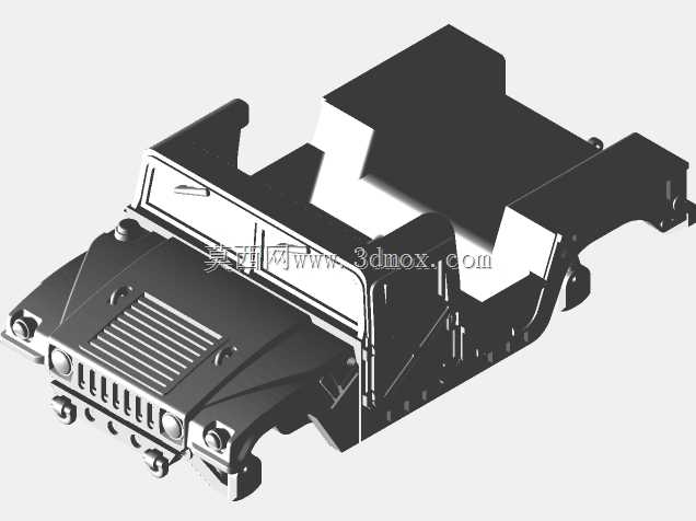 用于3D打印的Humvee救护车(比例1/48)