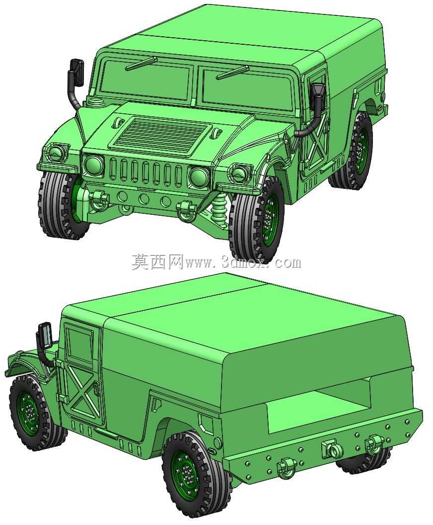 悍马H1(比例1/48)用于3D打印