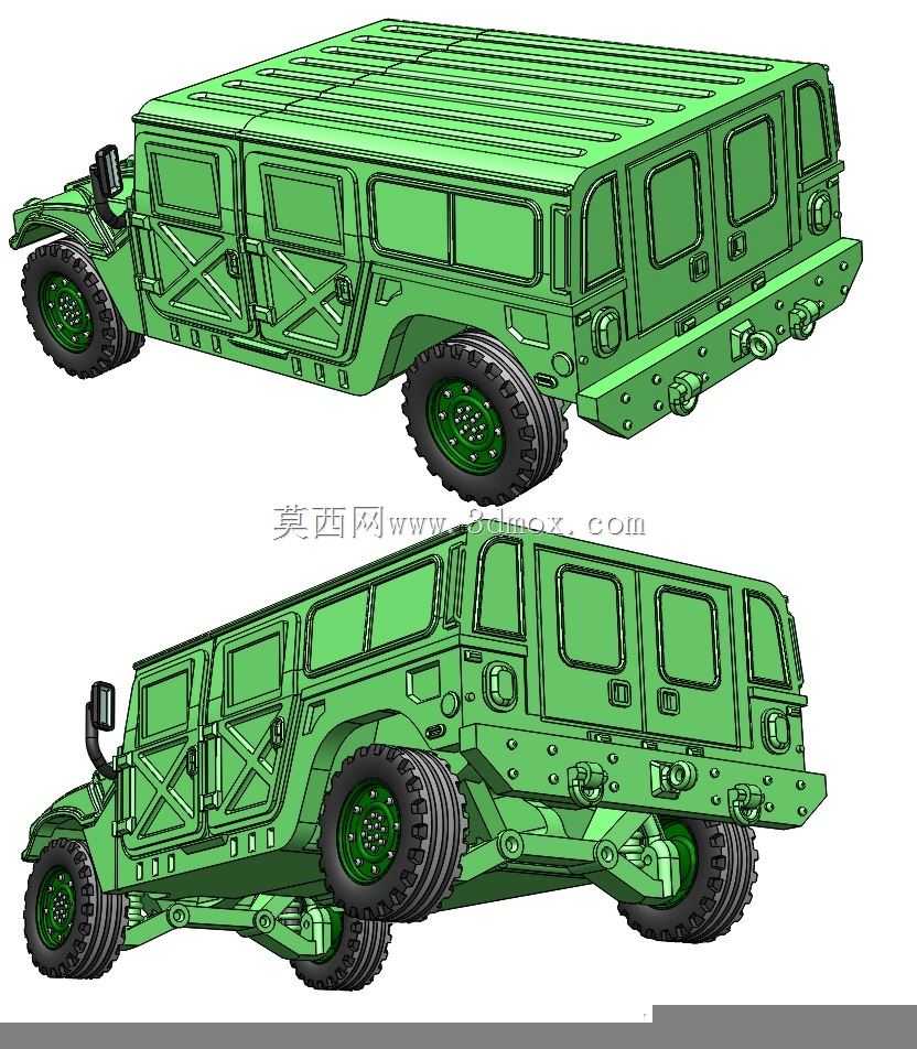 悍马H1(比例1/48)用于3D打印