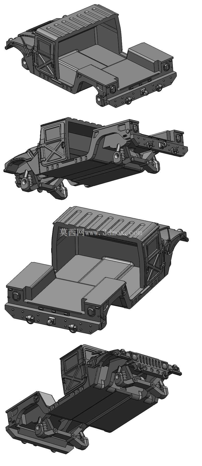 悍马H1(比例1/48)用于3D打印