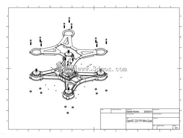 OpenRC 220 FPV小型四芯