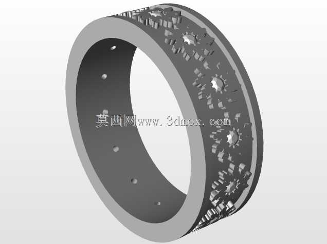 3D-CAD婚戒无珐琅3D模型