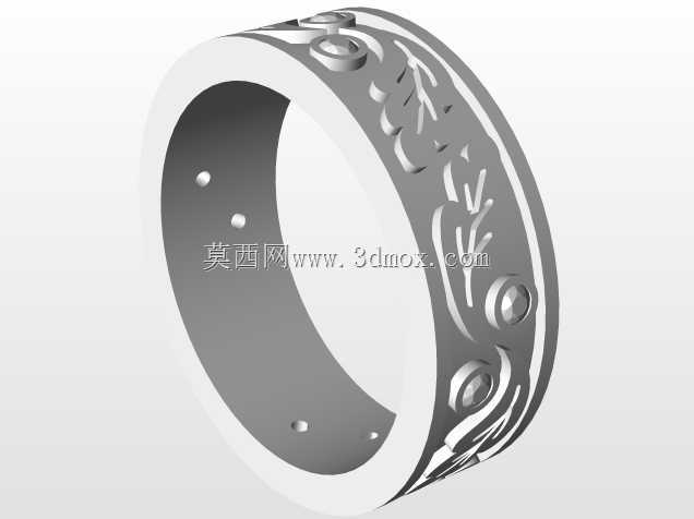 3D-CAD婚戒无珐琅3D模型