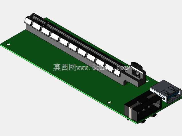 PCI-E USB 3.0 Express 1x~16x扩展转接板卡适配器SATA电源线