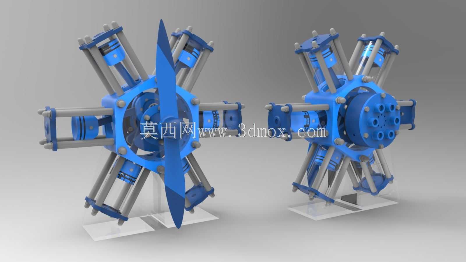 压缩空气驱动的六缸发动机-第3个入口