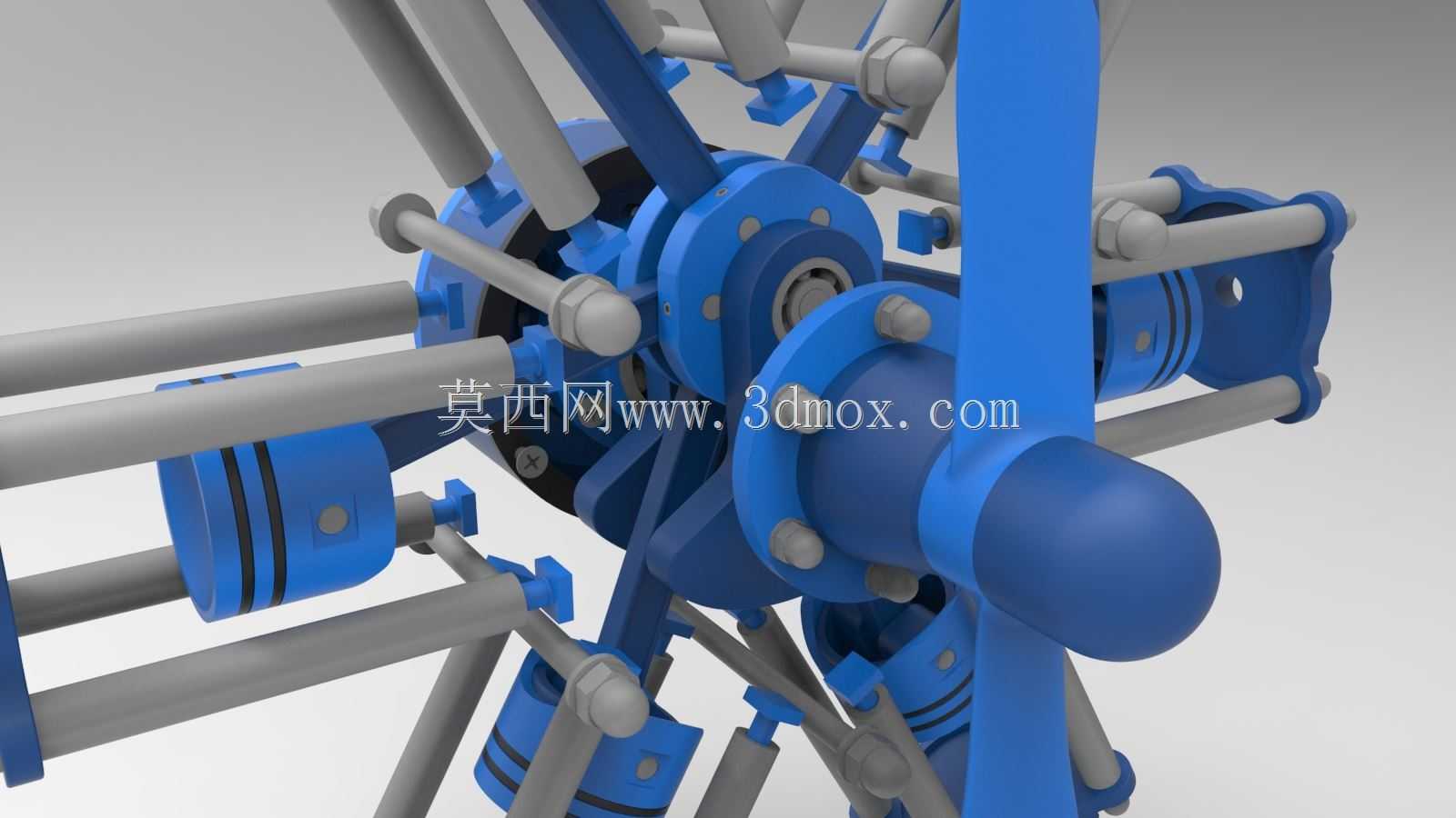 压缩空气驱动的六缸发动机-第3个入口