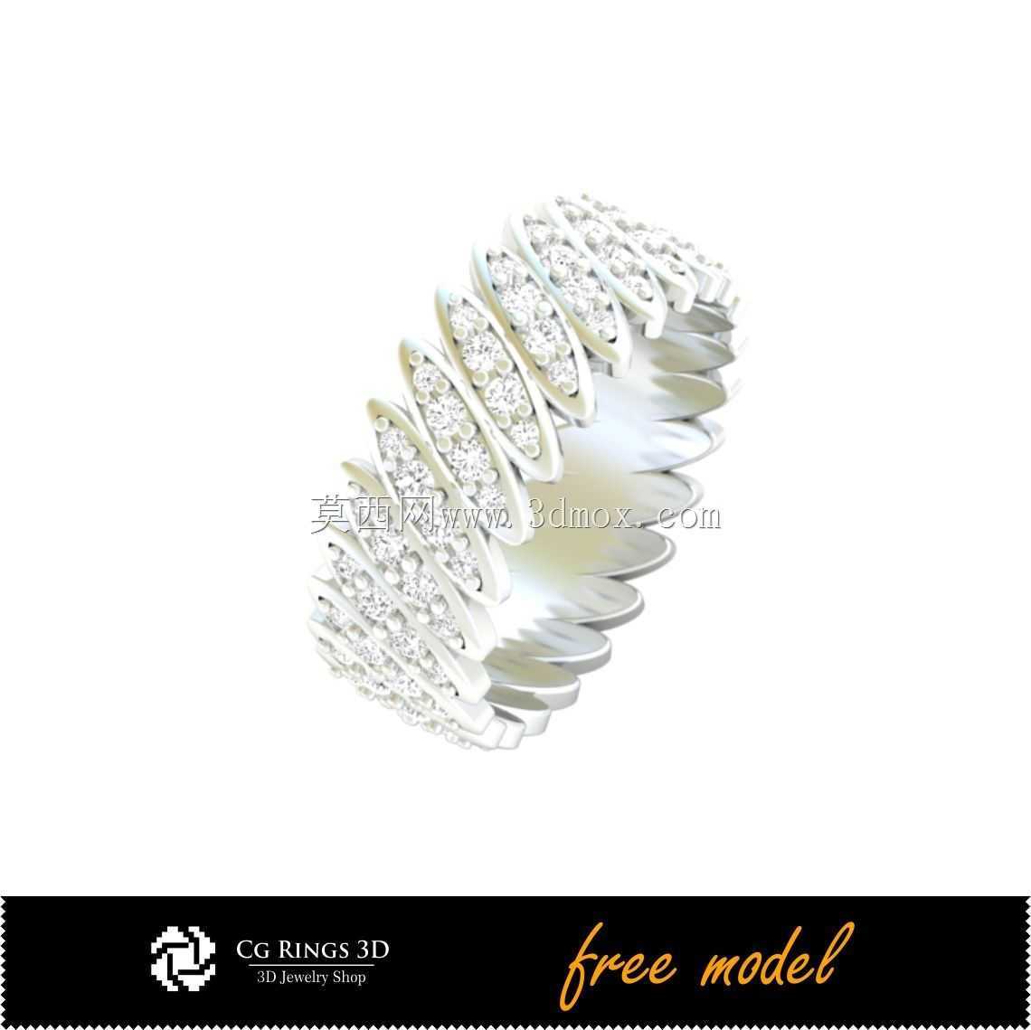 3D CAD永恒戒指-免费的3D珠宝