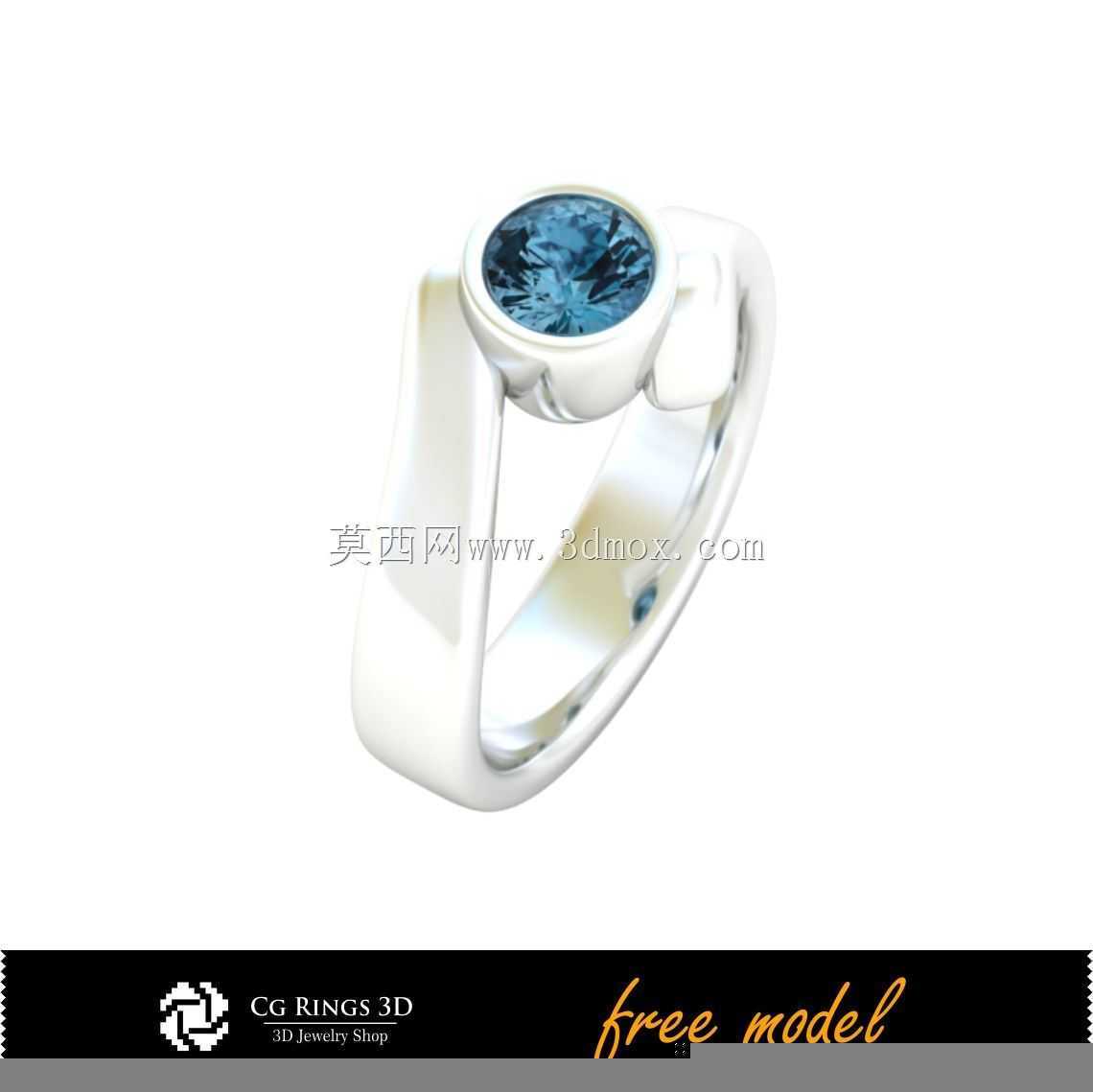 无卡环三维CAD模型