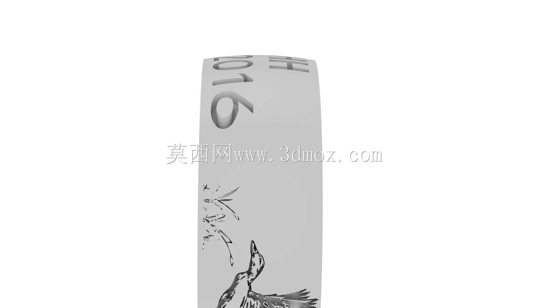 野生动物男式婚戒