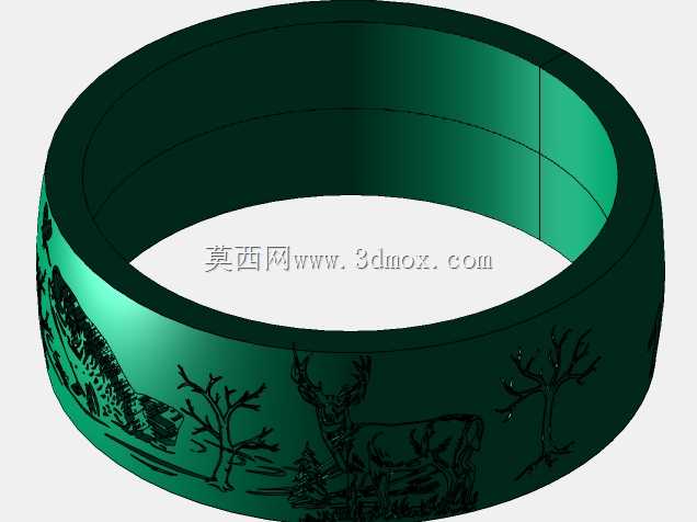野生动物男式婚戒