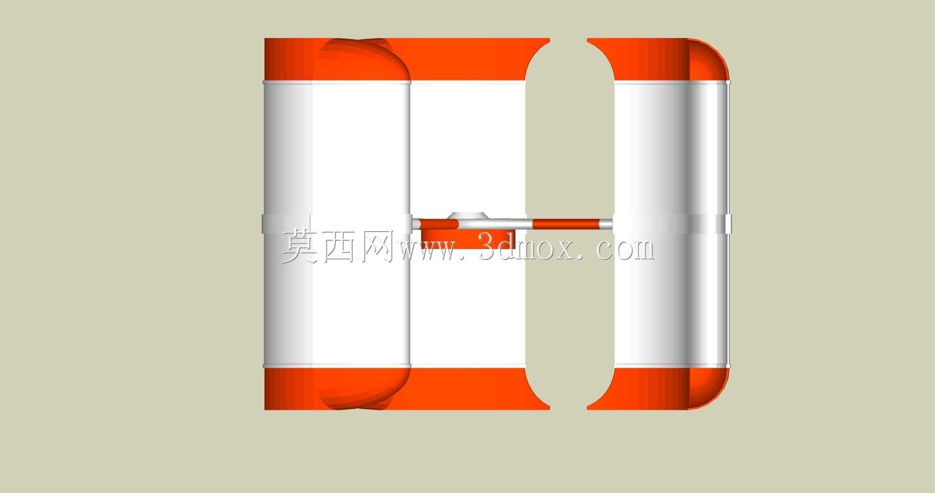用于3D打印的小型VAWT垂直轴风力涡轮机C转子