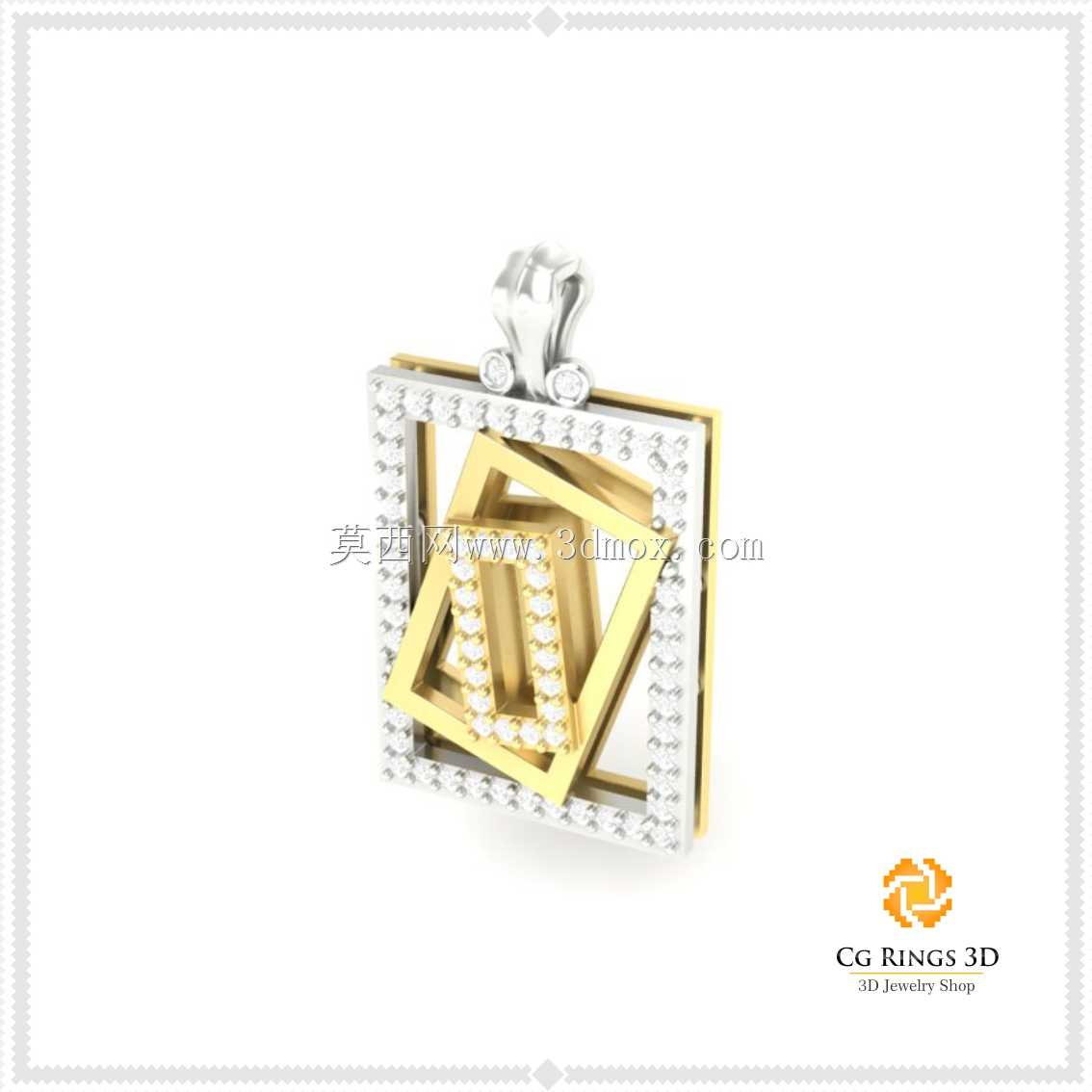 带Diamons Free 3D模型的3D CAD挂件