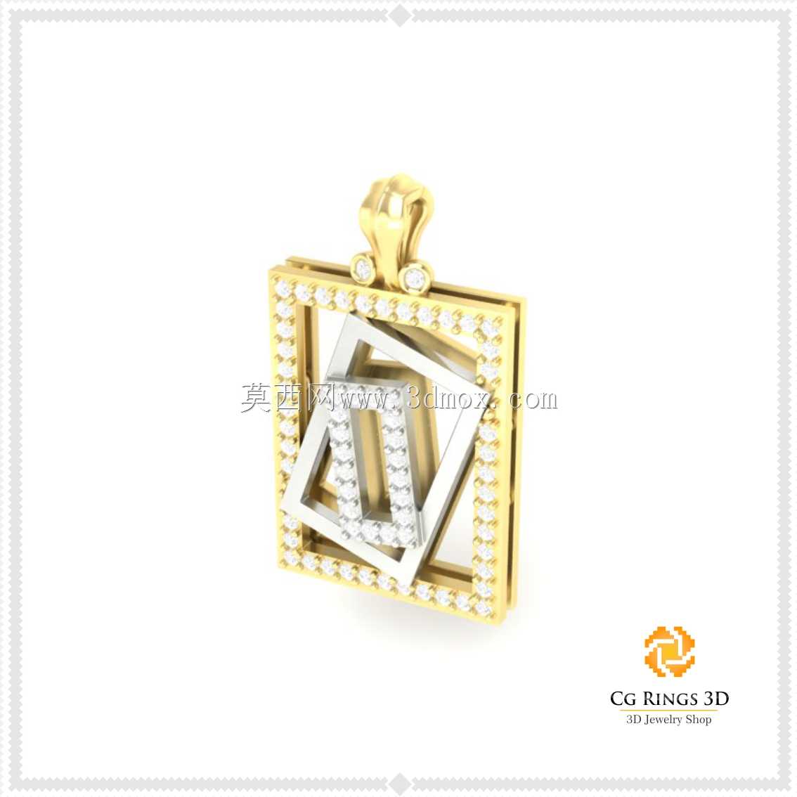 带Diamons Free 3D模型的3D CAD挂件