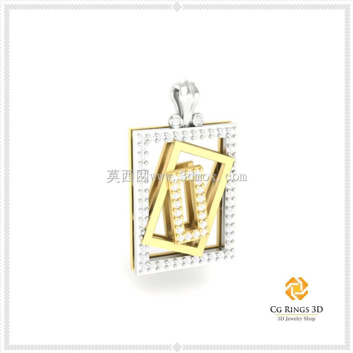 带Diamons Free 3D模型的3D CAD挂件