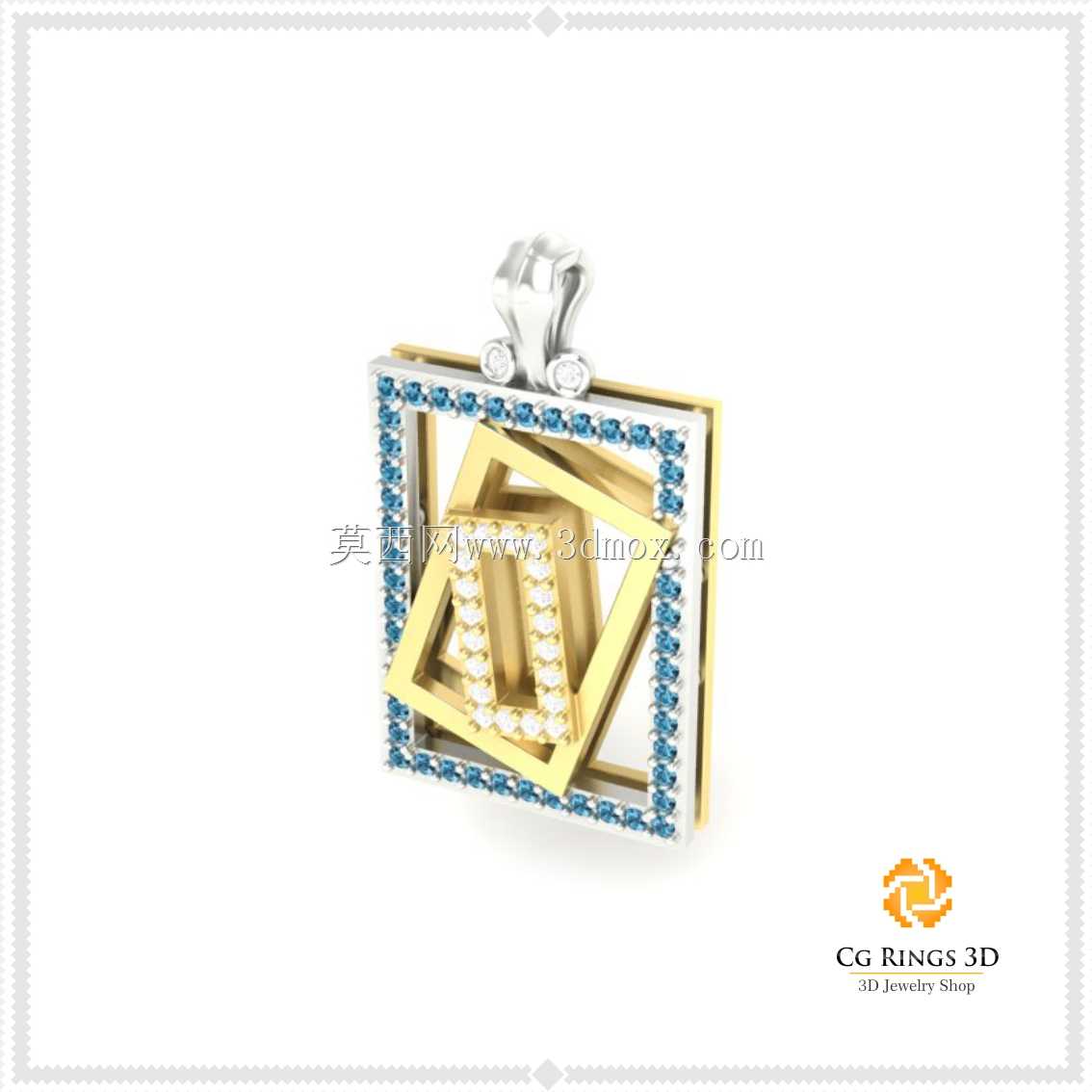 带Diamons Free 3D模型的3D CAD挂件