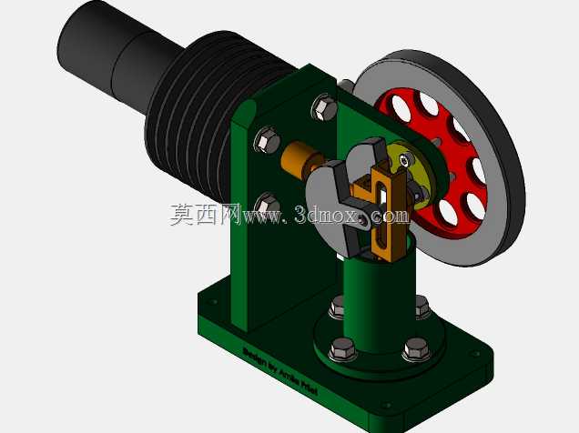 卧式斯特林发动机…由阿米拉Prses设计