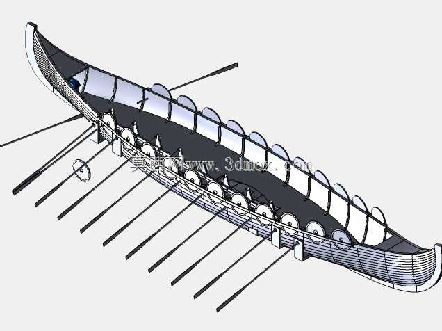 用于3D打印的Oseberg vikking船体