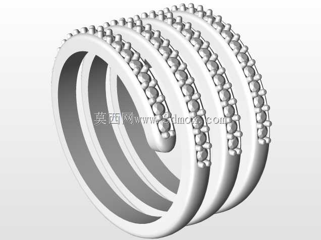 CAD-CAM三维宝石戒指-自由三维模型
