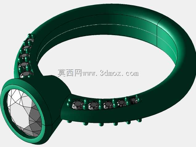 CAD-CAM三维宝石戒指-自由三维模型