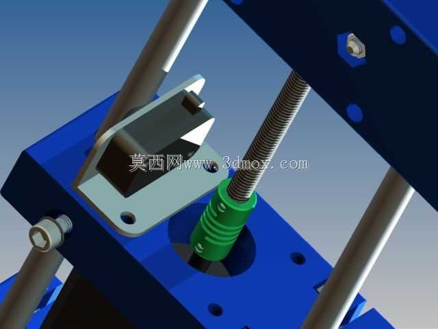 简单可打印的电动螺旋轴测试