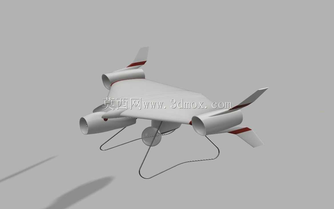 VTOL 3电动无人机(2X127 mm和110 mm EDF)-第一种配置