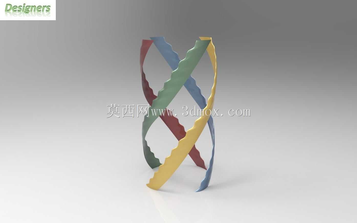 HAWT模式下带前缘结节的螺旋叶片(可3D打印)